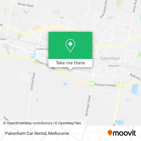Pakenham Car Rental map