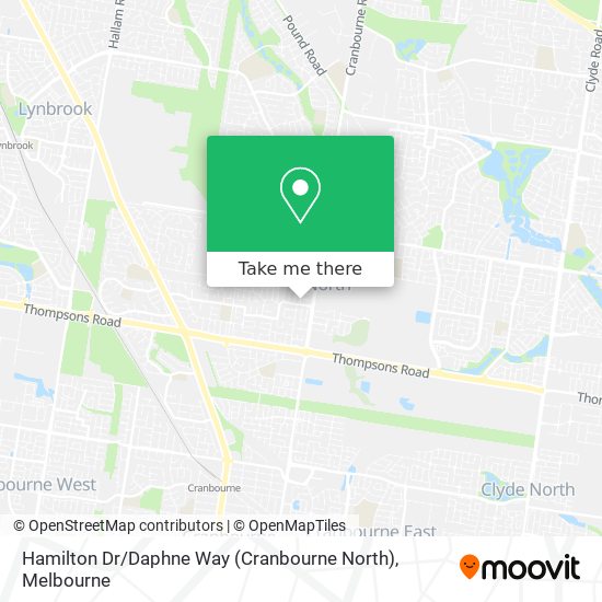 Hamilton Dr / Daphne Way (Cranbourne North) map