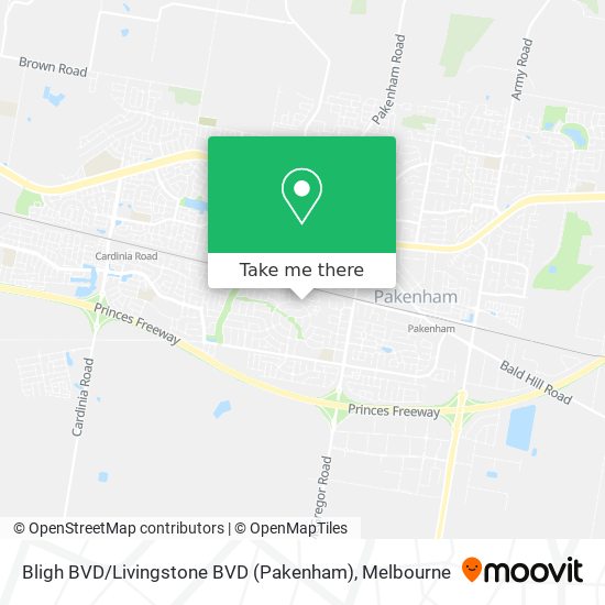 Bligh BVD / Livingstone BVD (Pakenham) map