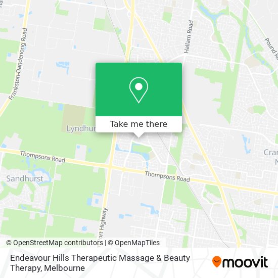 Endeavour Hills Therapeutic Massage & Beauty Therapy map
