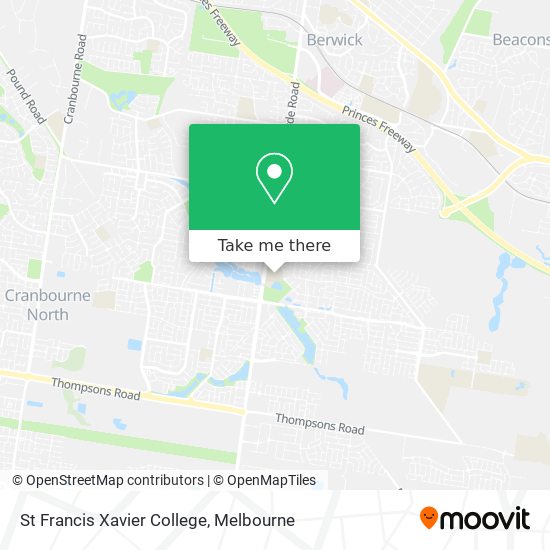 St Francis Xavier College map