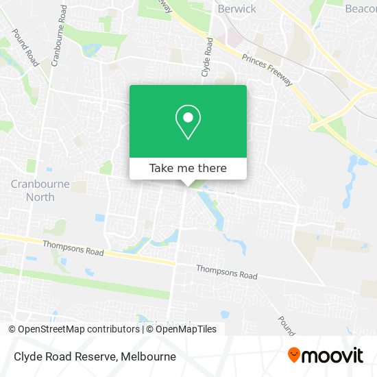 Mapa Clyde Road Reserve