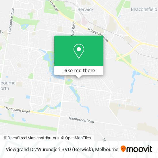 Mapa Viewgrand Dr / Wurundjeri BVD (Berwick)