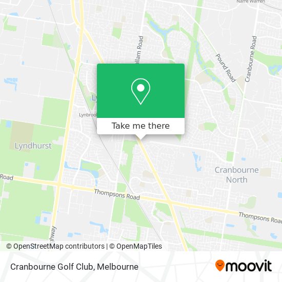 Cranbourne Golf Club map