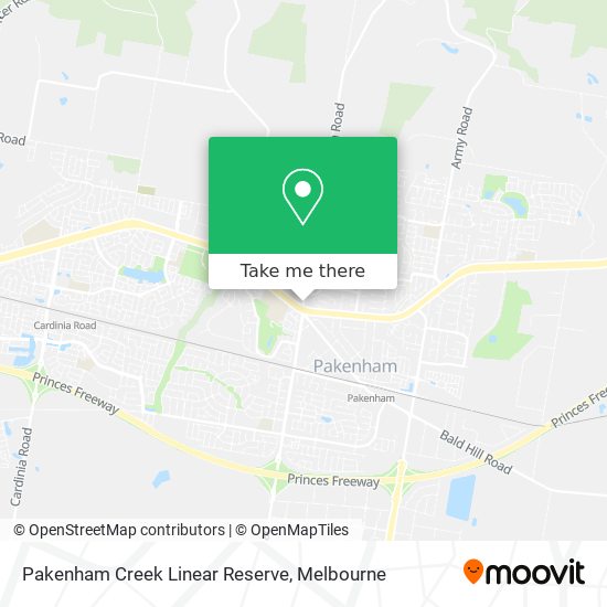 Pakenham Creek Linear Reserve map
