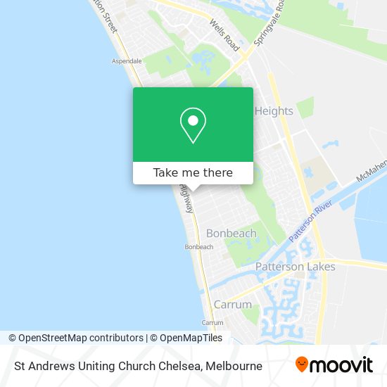 St Andrews Uniting Church Chelsea map