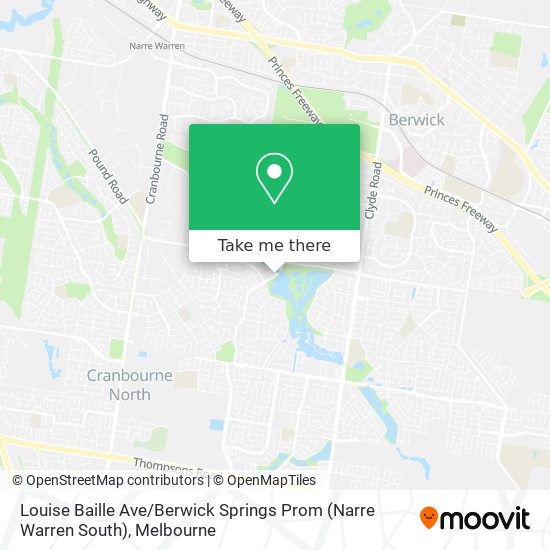 Louise Baille Ave / Berwick Springs Prom (Narre Warren South) map