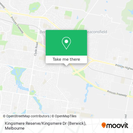 Mapa Kingsmere Reserve / Kingsmere Dr (Berwick)