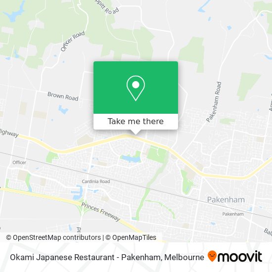 Okami Japanese Restaurant - Pakenham map