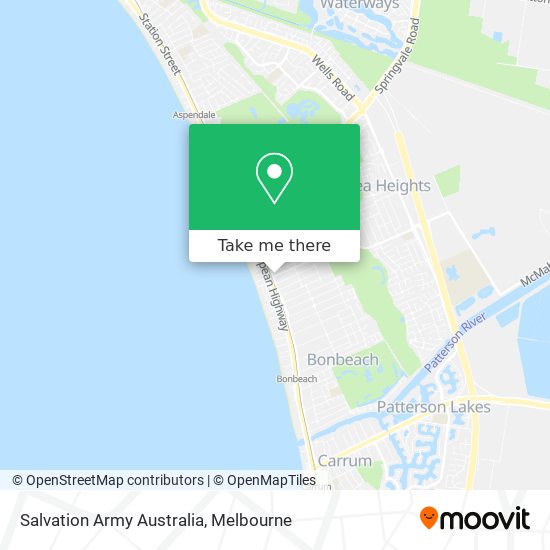 Salvation Army Australia map