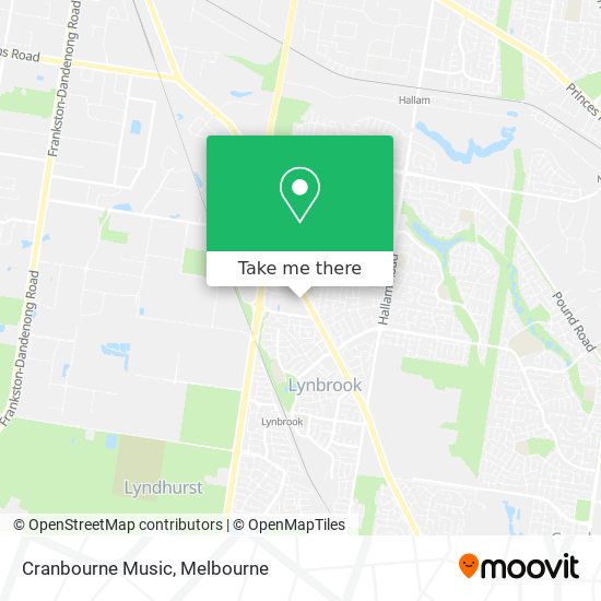 Mapa Cranbourne Music