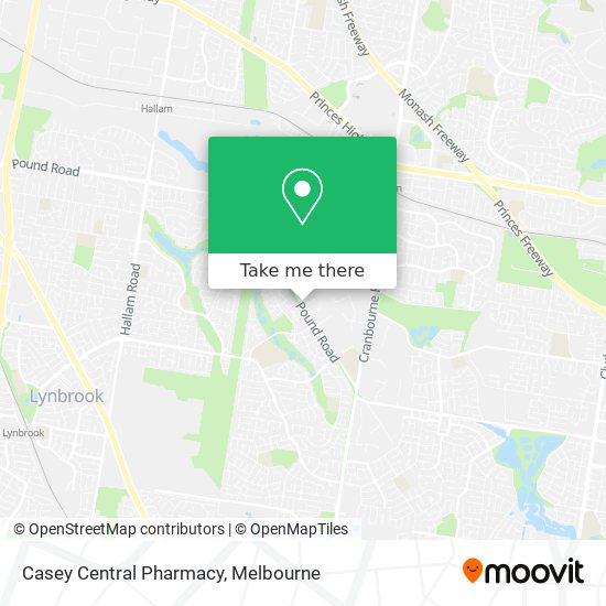 Mapa Casey Central Pharmacy
