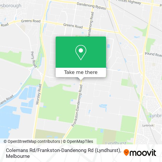 Mapa Colemans Rd / Frankston-Dandenong Rd (Lyndhurst)