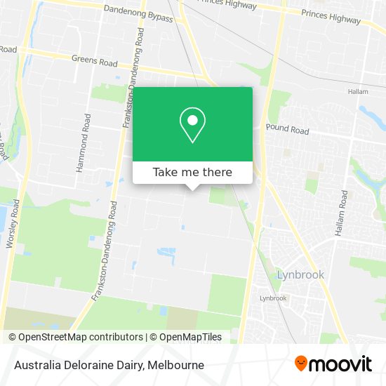 Australia Deloraine Dairy map