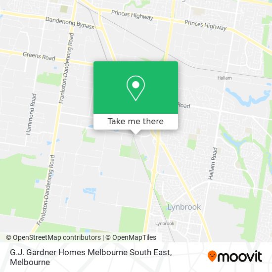 Mapa G.J. Gardner Homes Melbourne South East