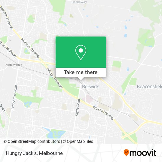 Hungry Jack's map