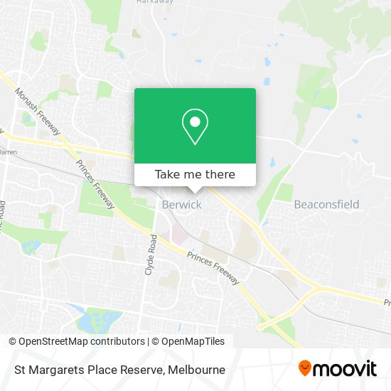 St Margarets Place Reserve map
