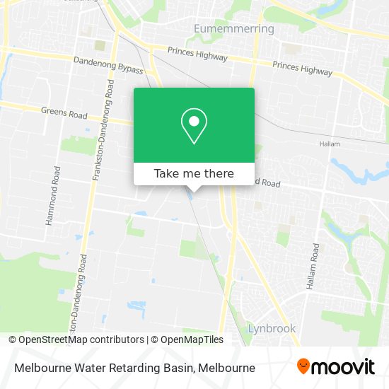 Mapa Melbourne Water Retarding Basin