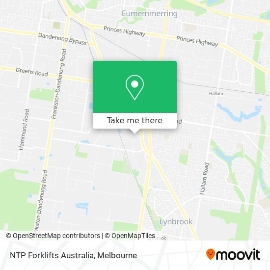 NTP Forklifts Australia map