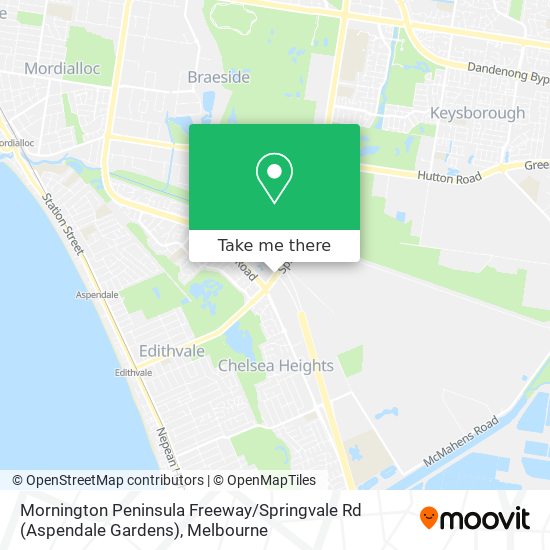 Mornington Peninsula Freeway / Springvale Rd (Aspendale Gardens) map