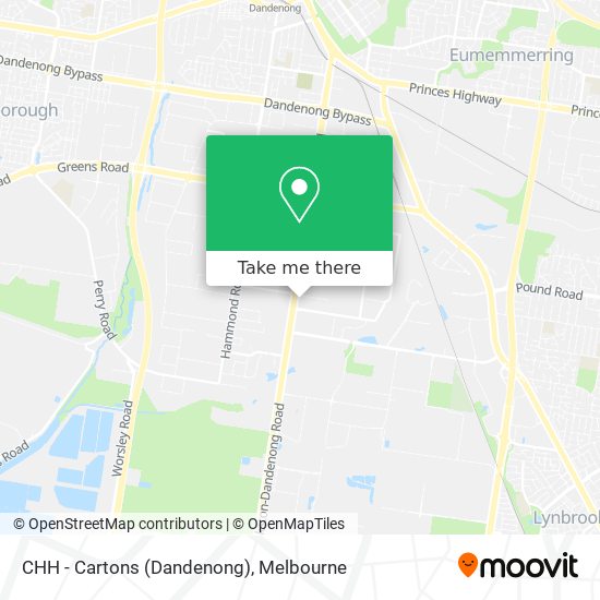 CHH - Cartons (Dandenong) map