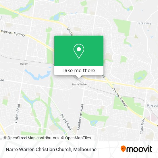 Narre Warren Christian Church map