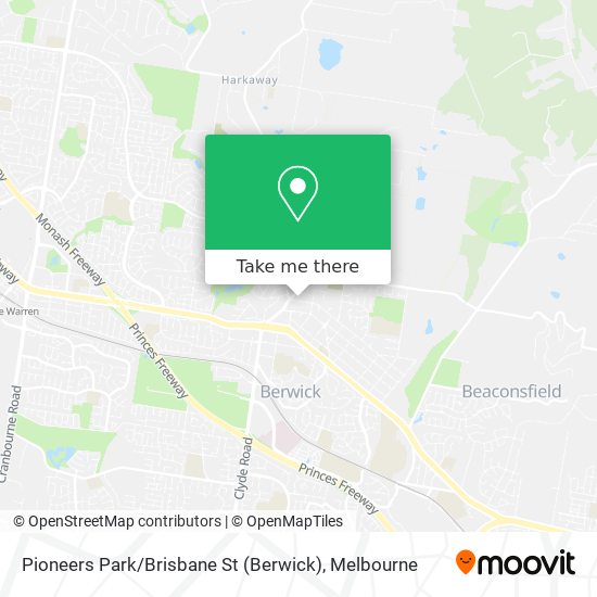 Pioneers Park / Brisbane St (Berwick) map