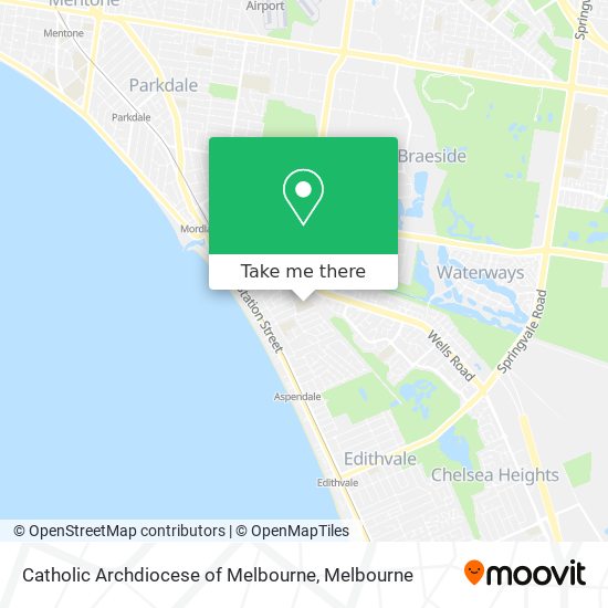 Mapa Catholic Archdiocese of Melbourne
