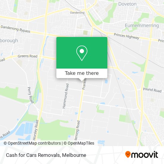 Cash for Cars Removals map