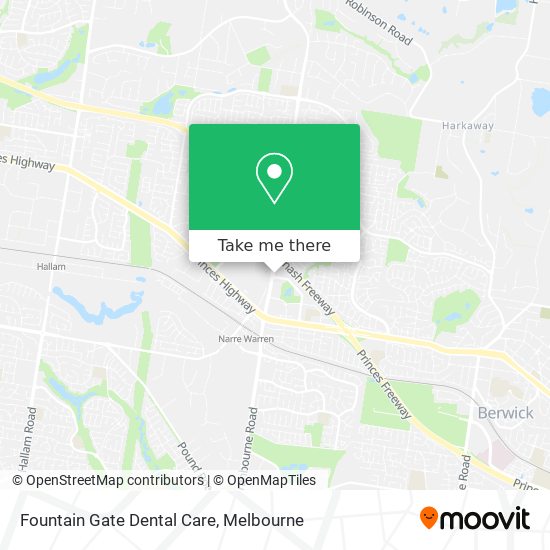 Fountain Gate Dental Care map