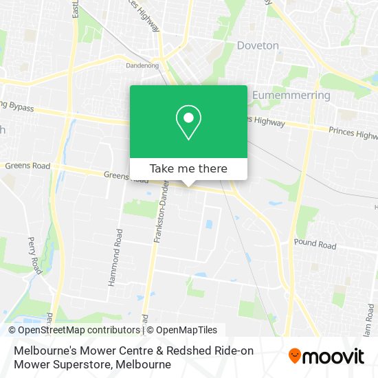 Melbourne's Mower Centre & Redshed Ride-on Mower Superstore map