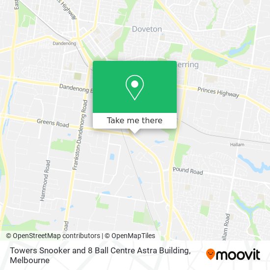 Towers Snooker and 8 Ball Centre Astra Building map