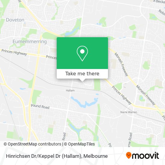 Hinrichsen Dr / Keppel Dr (Hallam) map