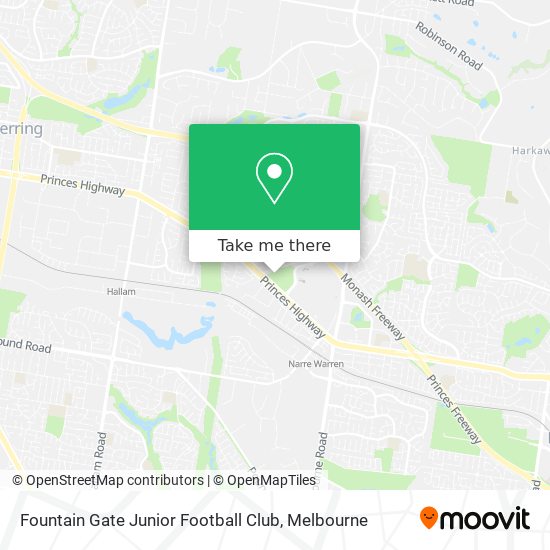 Fountain Gate Junior Football Club map