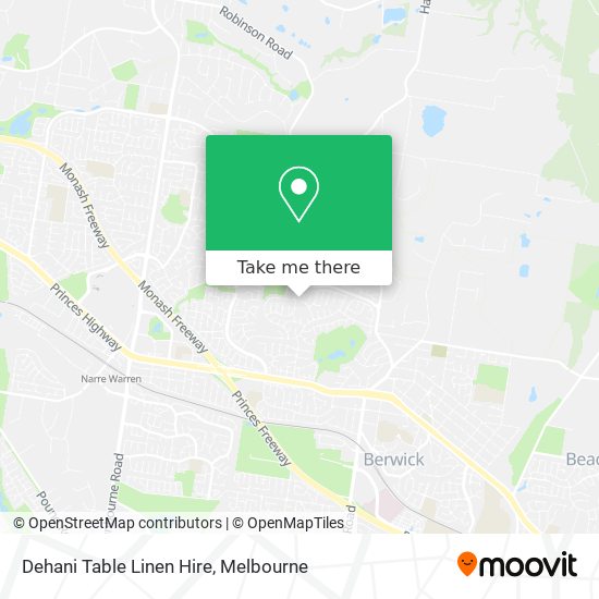 Dehani Table Linen Hire map