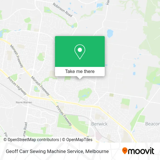 Mapa Geoff Carr Sewing Machine Service