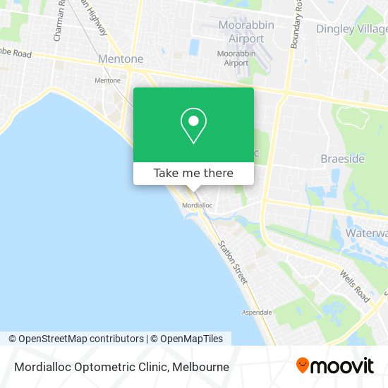 Mordialloc Optometric Clinic map