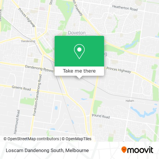 Mapa Loscam Dandenong South