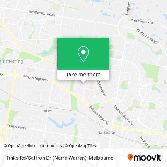 Mapa Tinks Rd / Saffron Dr (Narre Warren)