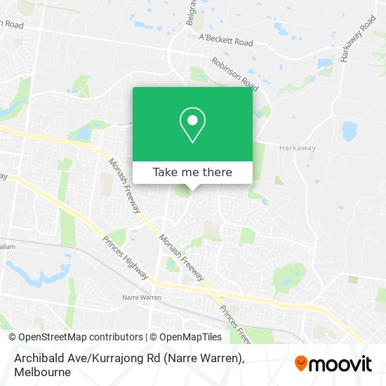 Mapa Archibald Ave / Kurrajong Rd (Narre Warren)