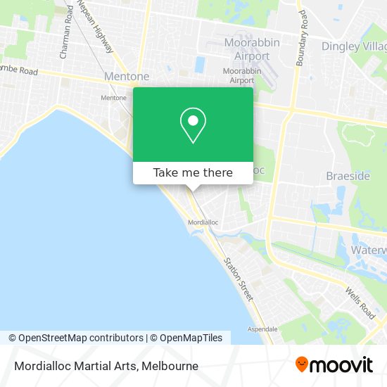Mapa Mordialloc Martial Arts