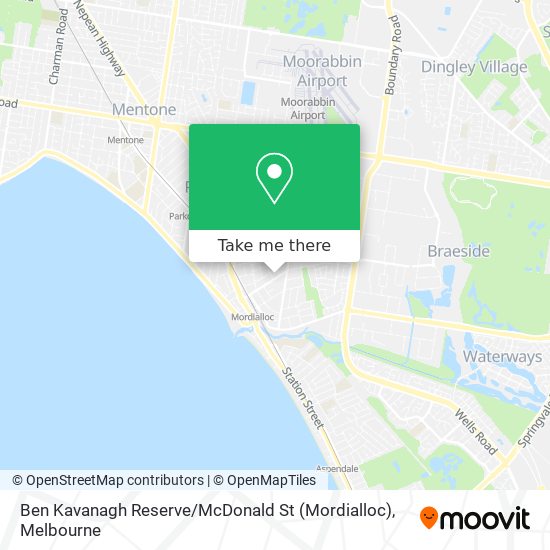 Ben Kavanagh Reserve / McDonald St (Mordialloc) map