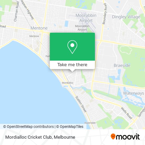 Mordialloc Cricket Club map
