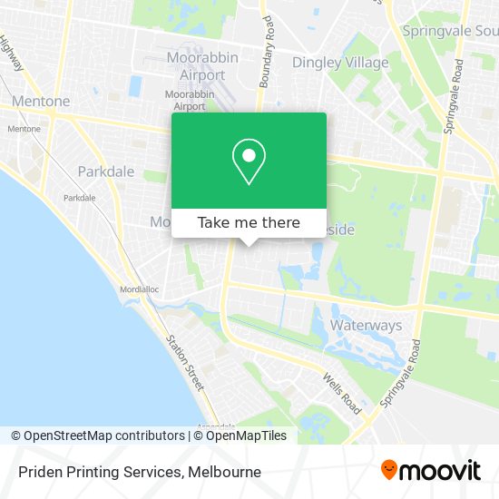 Priden Printing Services map