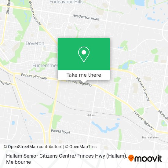 Hallam Senior Citizens Centre / Princes Hwy map