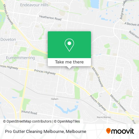 Pro Gutter Cleaning Melbourne map