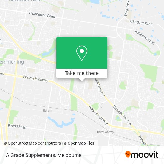 A Grade Supplements map