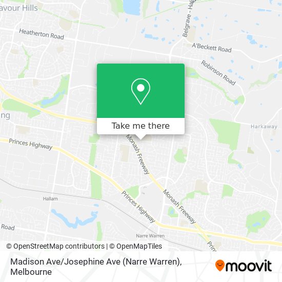 Madison Ave / Josephine Ave (Narre Warren) map