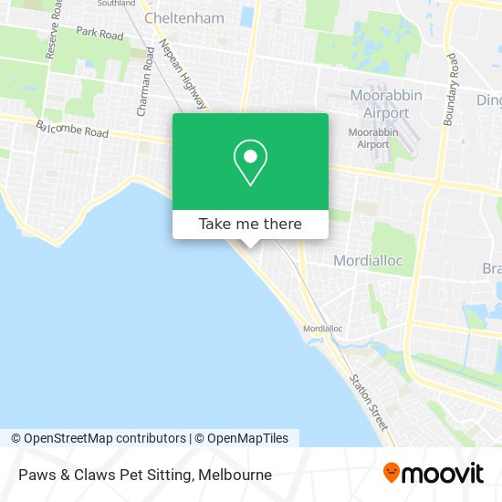 Paws & Claws Pet Sitting map