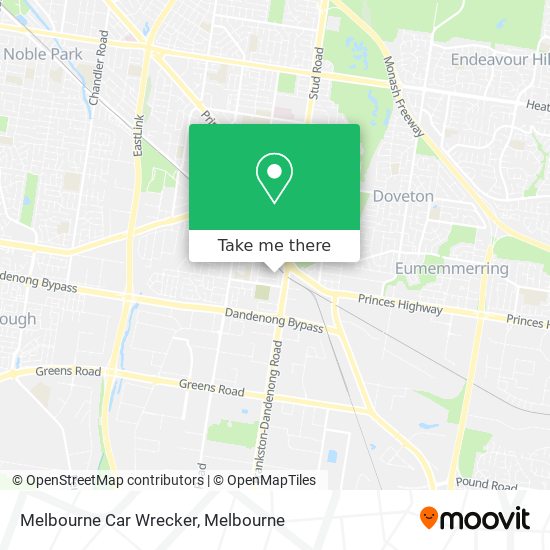 Mapa Melbourne Car Wrecker